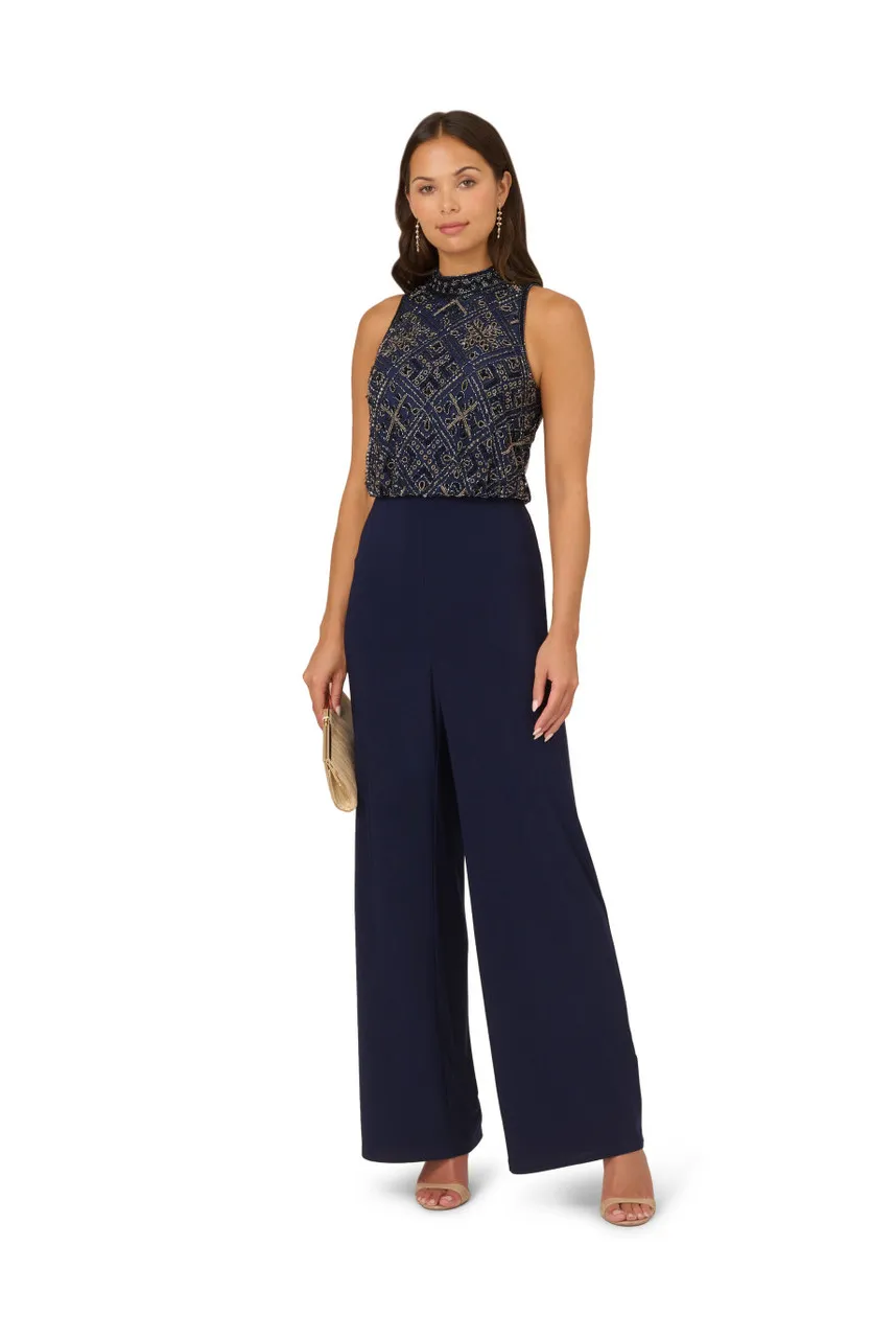 ADRIANNA PAPELL Beaded blouson jumpsuit 
                         
                     
                