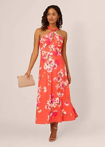 Adrianna Papell Empire Halter Chiffon Dress | Grattan