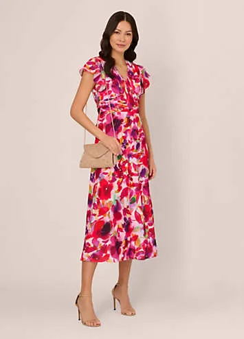 Adrianna Papell Floral Midi-Length Dress | Grattan