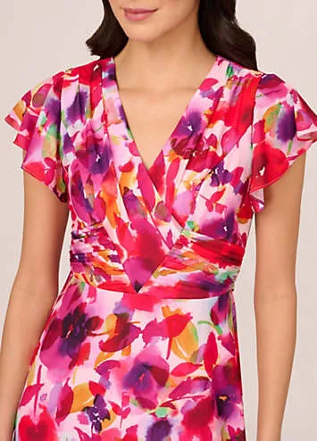 Adrianna Papell Floral Midi-Length Dress | Grattan