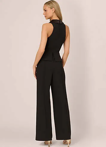 Adrianna Papell Knit Crepe Tuxedo Jumpsuit | Grattan