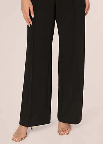 Adrianna Papell Knit Crepe Tuxedo Jumpsuit | Grattan