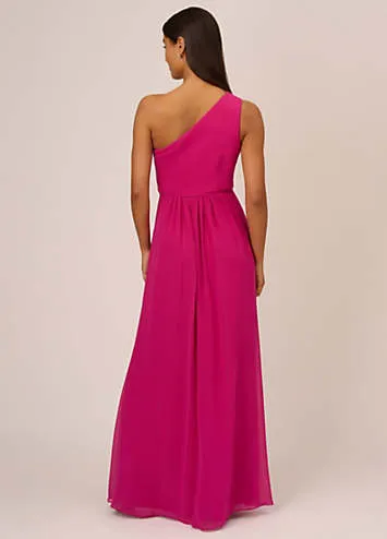 Adrianna Papell One Shoulder Chiffon Gown | Grattan