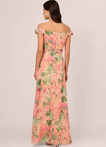 Adrianna Papell Printed Chiffon Gown | Grattan