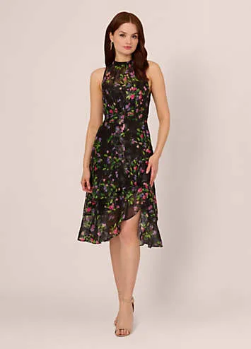 Adrianna Papell Printed Halter Dress | Kaleidoscope