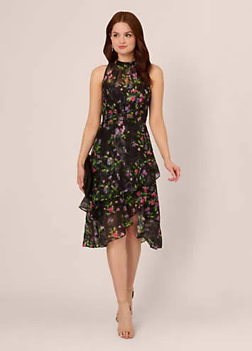 Adrianna Papell Printed Halter Dress | Kaleidoscope