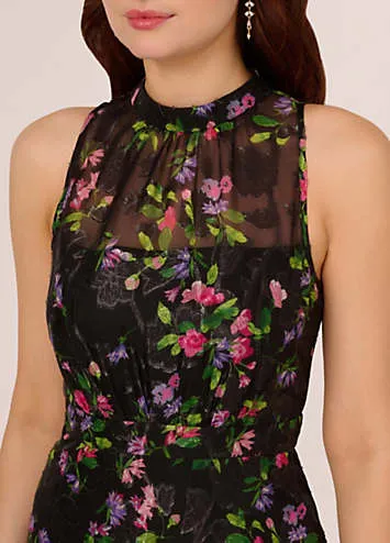 Adrianna Papell Printed Halter Dress | Kaleidoscope