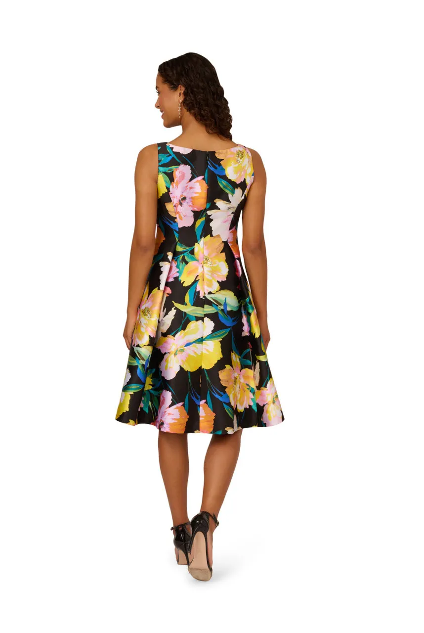 ADRIANNA PAPELL Printed mikado short dress 
                         
                     
                