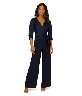 Adrianna Papell Satin Crepe Jumpsuit