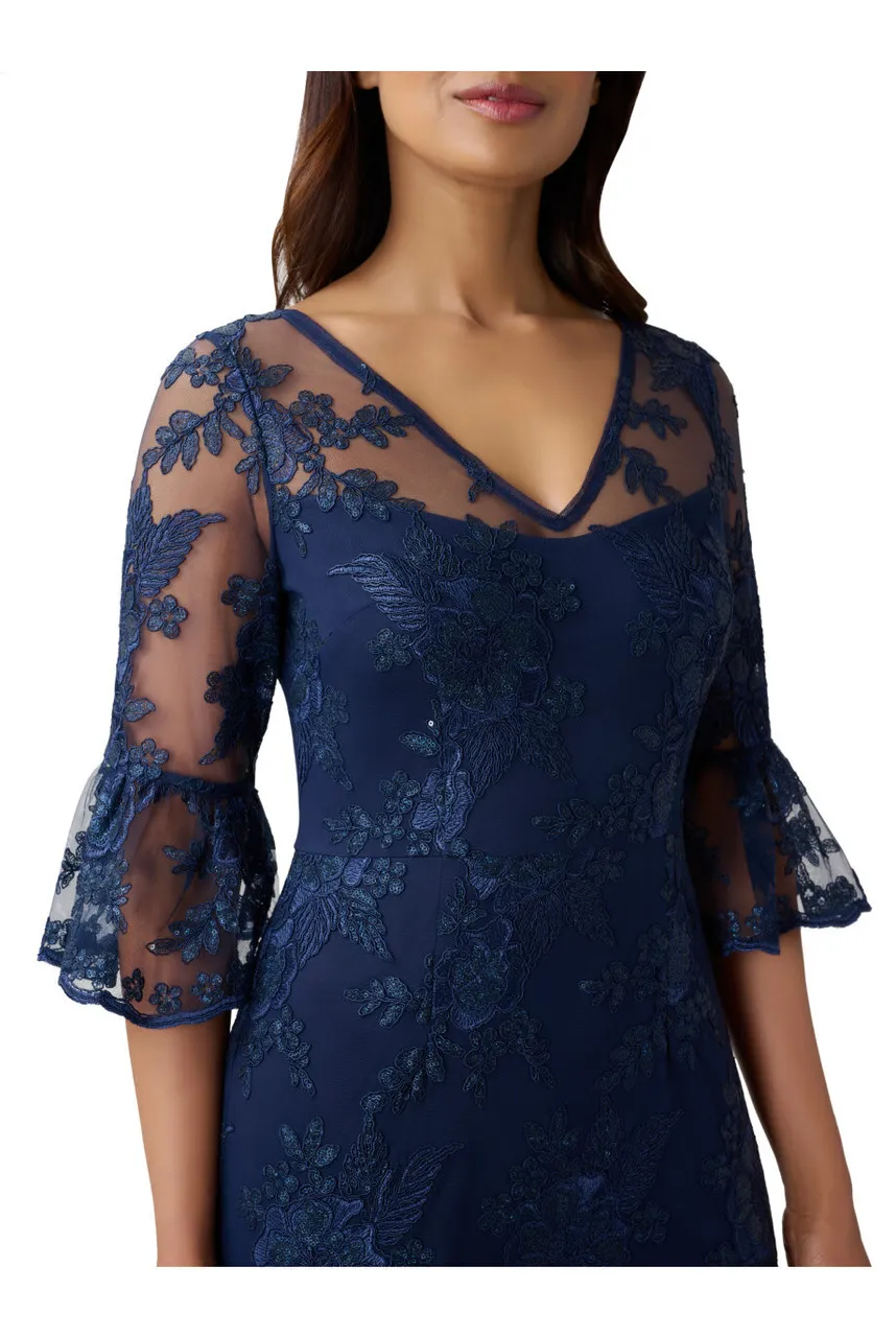 ADRIANNA PAPELL Sequin embroidery gown 
                         
                     
                