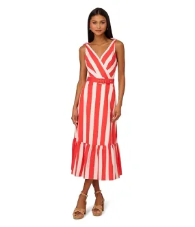 Adrianna Papell Striped Midi Dress