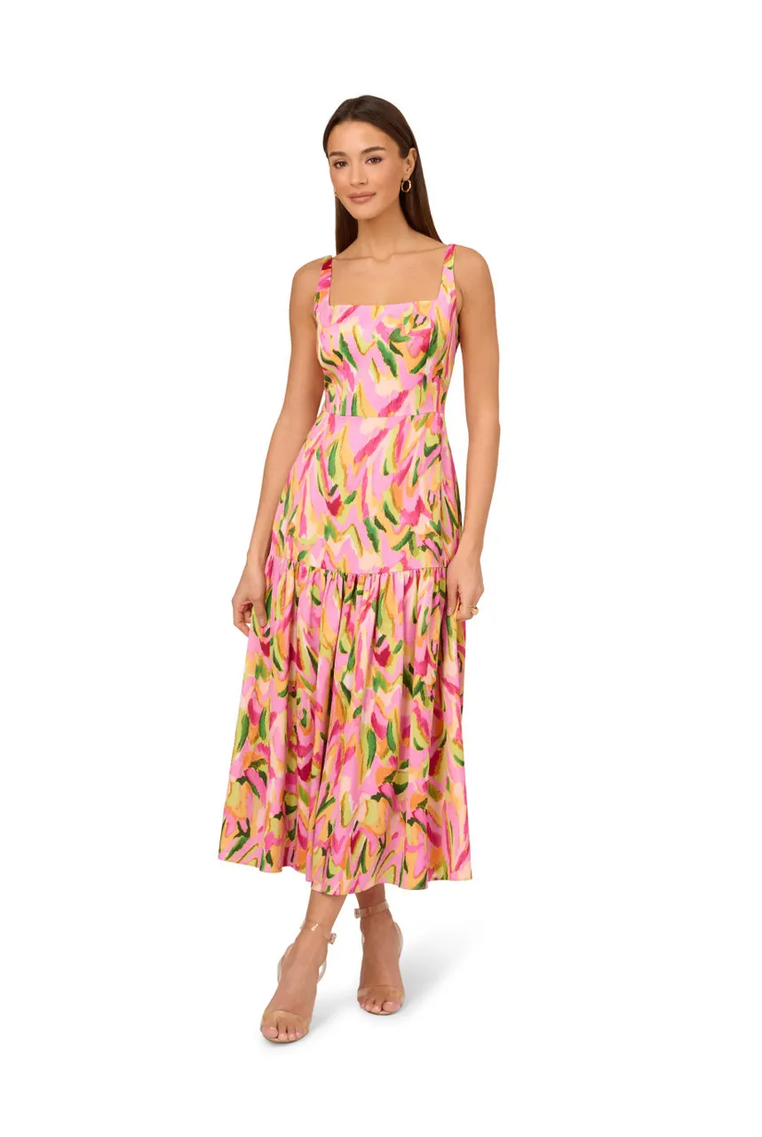 ADRIANNA X ADRIANNA PAPELL Printed midi dress 
                         
                     
                