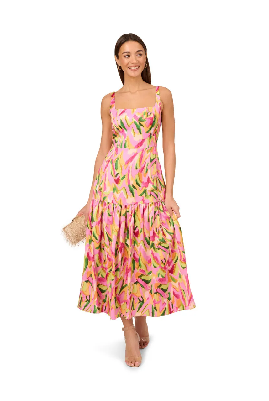 ADRIANNA X ADRIANNA PAPELL Printed midi dress 
                         
                     
                