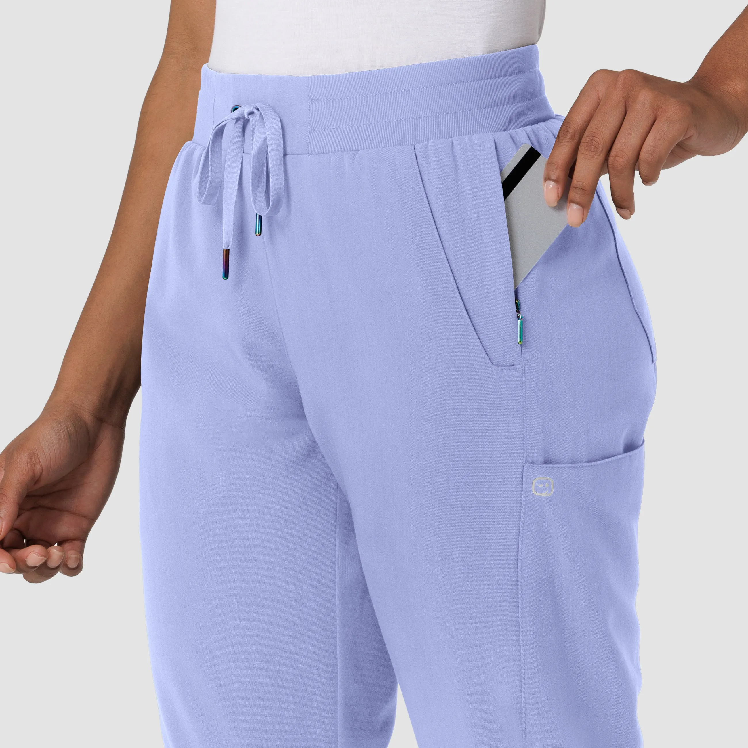 Aero Remix Women's Cargo Jogger Scrub Pant - Ceil Blue