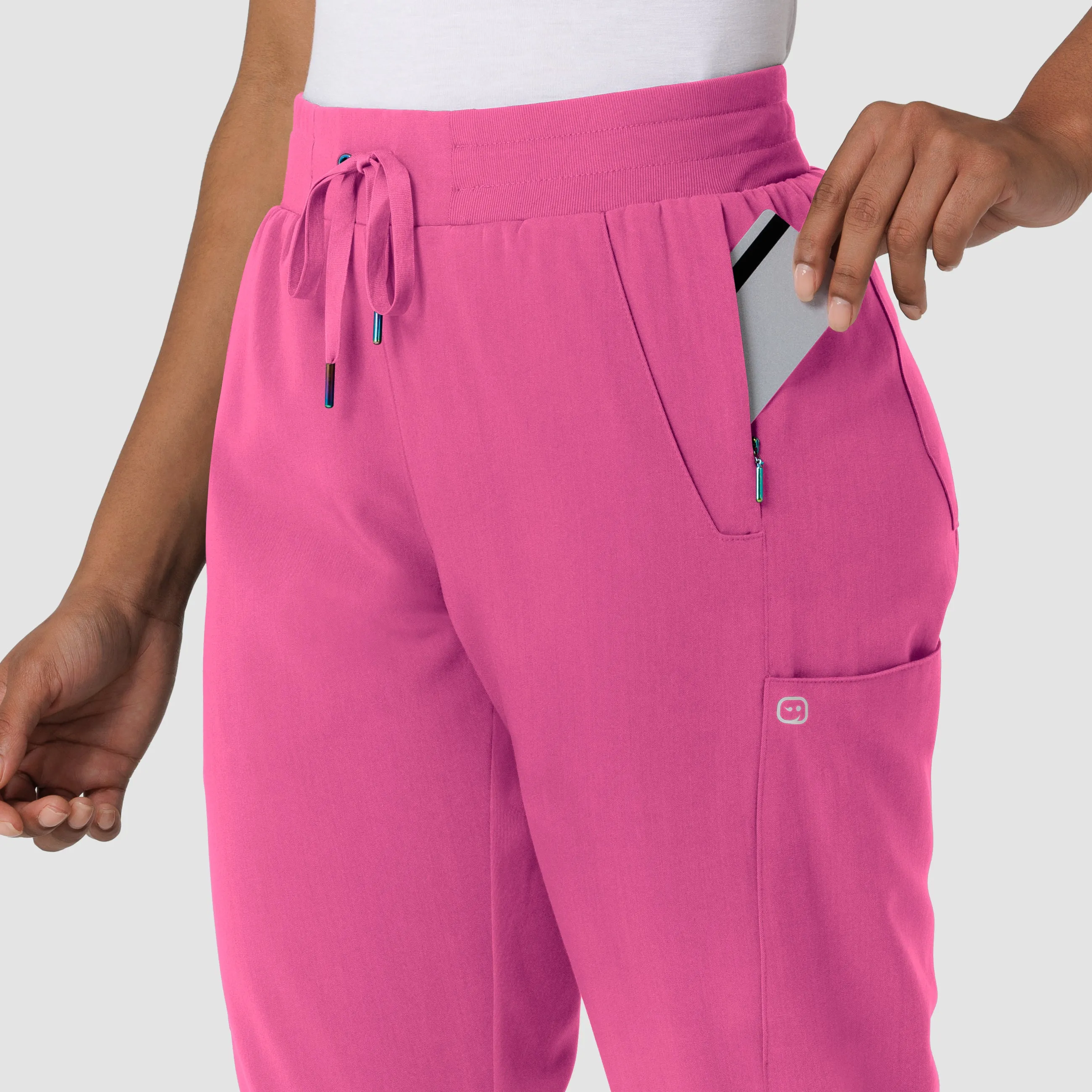 Aero Remix Women's Cargo Jogger Scrub Pant - Fuchsia