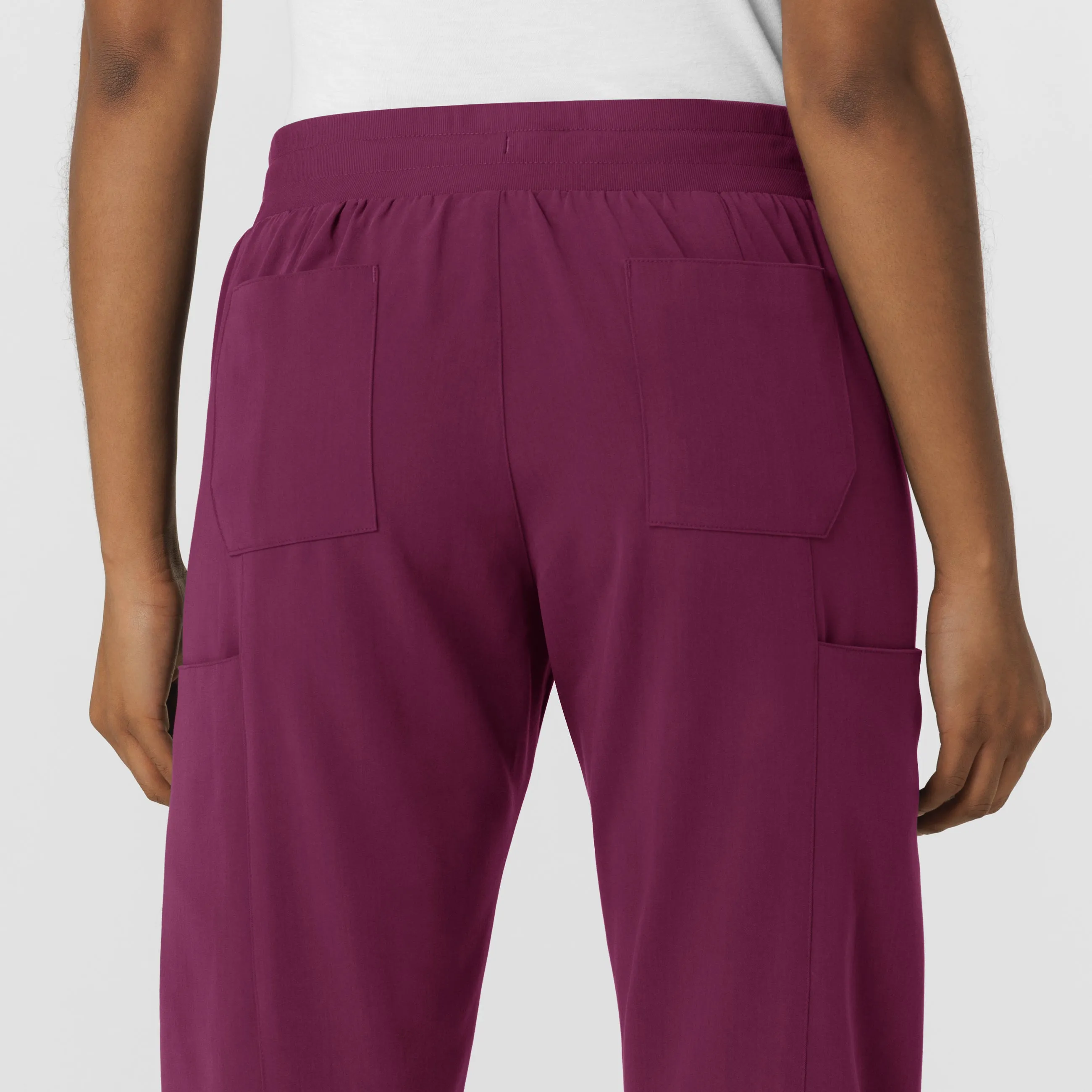 Aero Remix Women's Cargo Jogger Scrub Pant - Wine