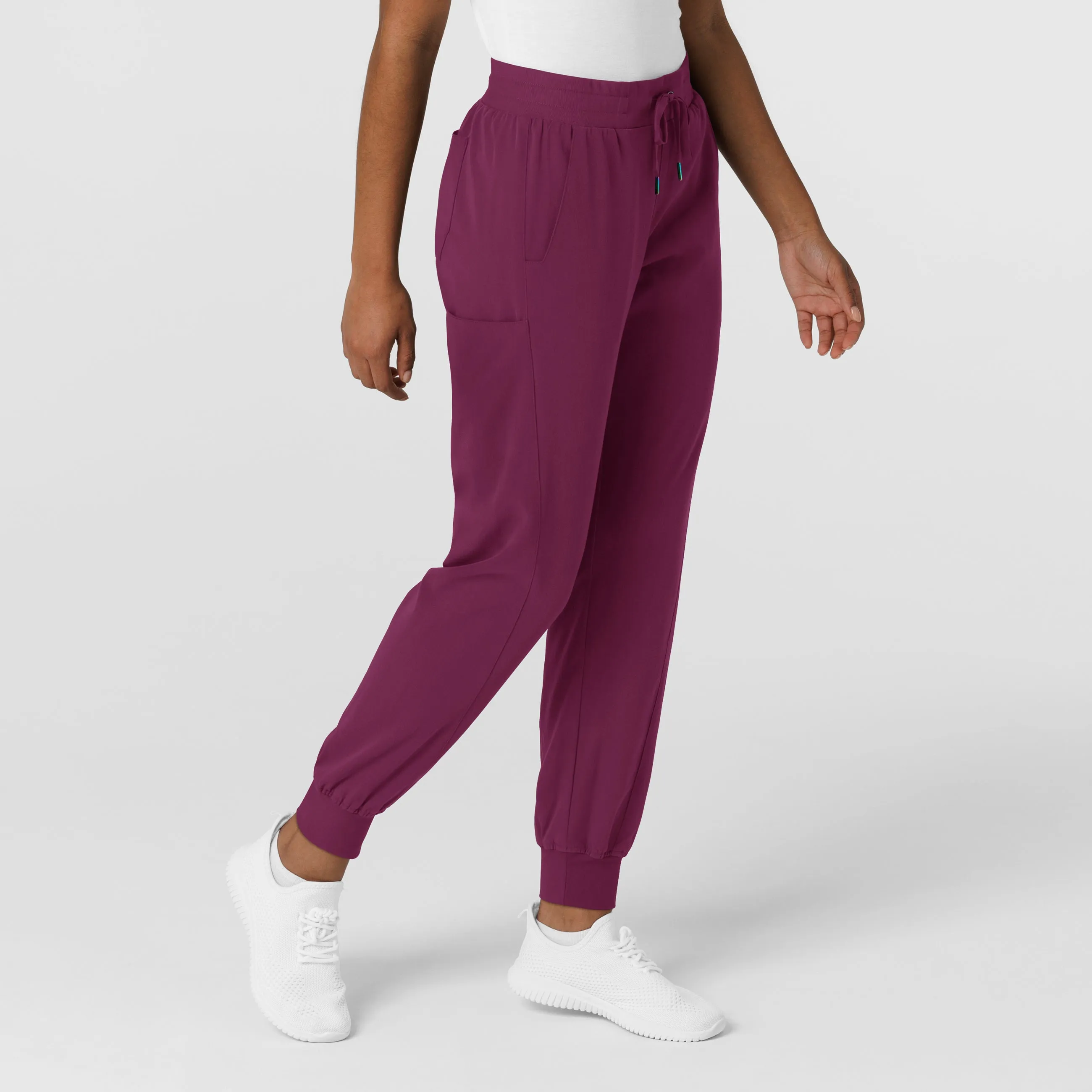 Aero Remix Women's Cargo Jogger Scrub Pant - Wine