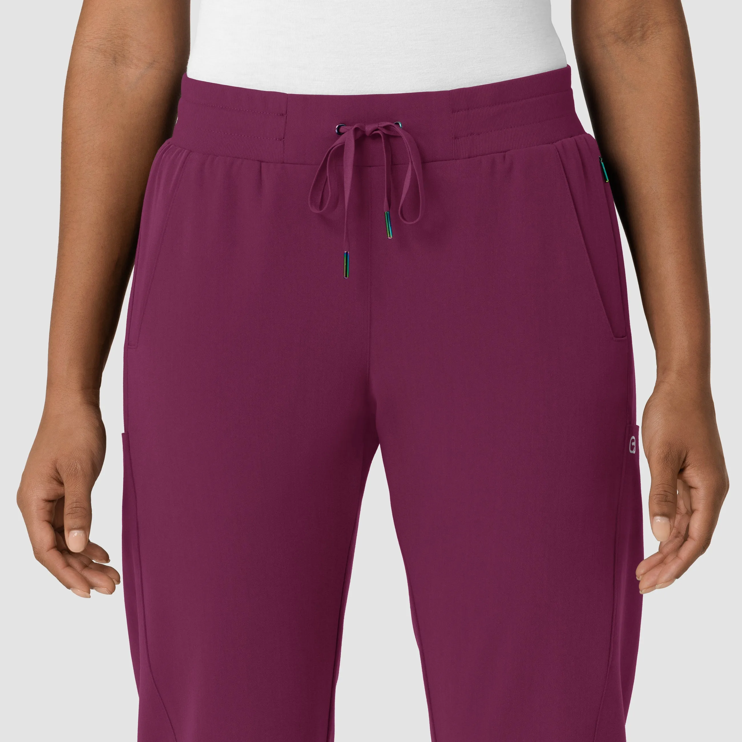 Aero Remix Women's Cargo Jogger Scrub Pant - Wine