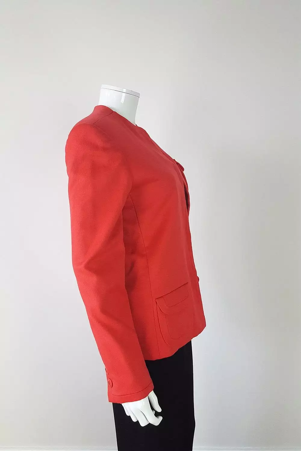 ANDRE LAUG Vintage Cashmere Single Breasted Red Jacket (UK 10)