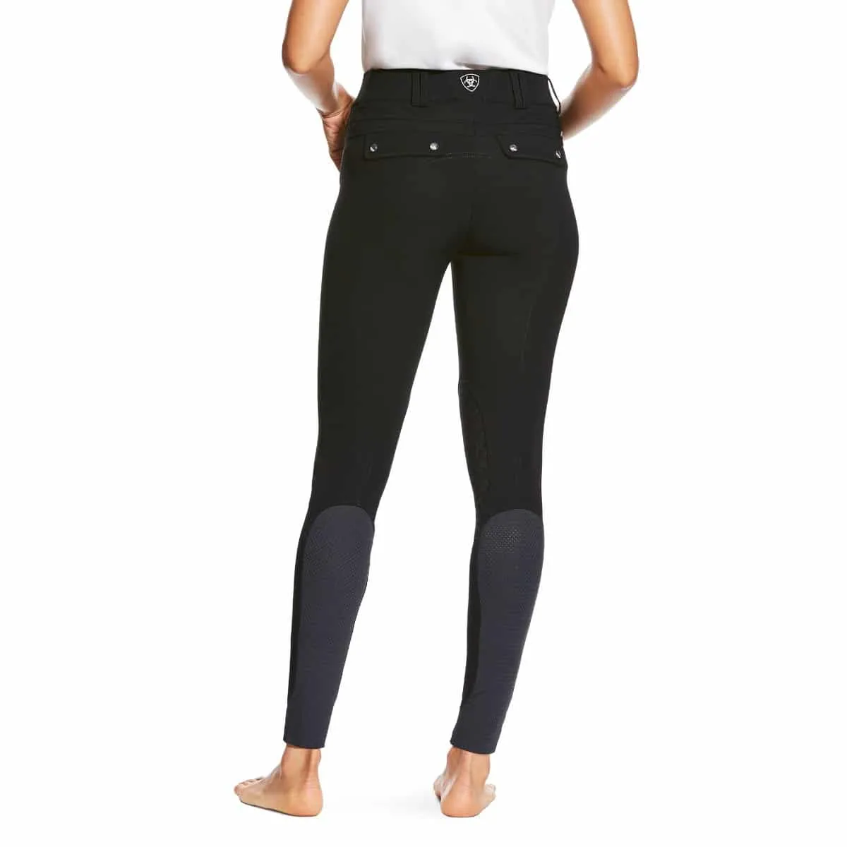 Ariat Tri Factor Grip Knee Patch Breeches Black | Ingatestone Saddlery