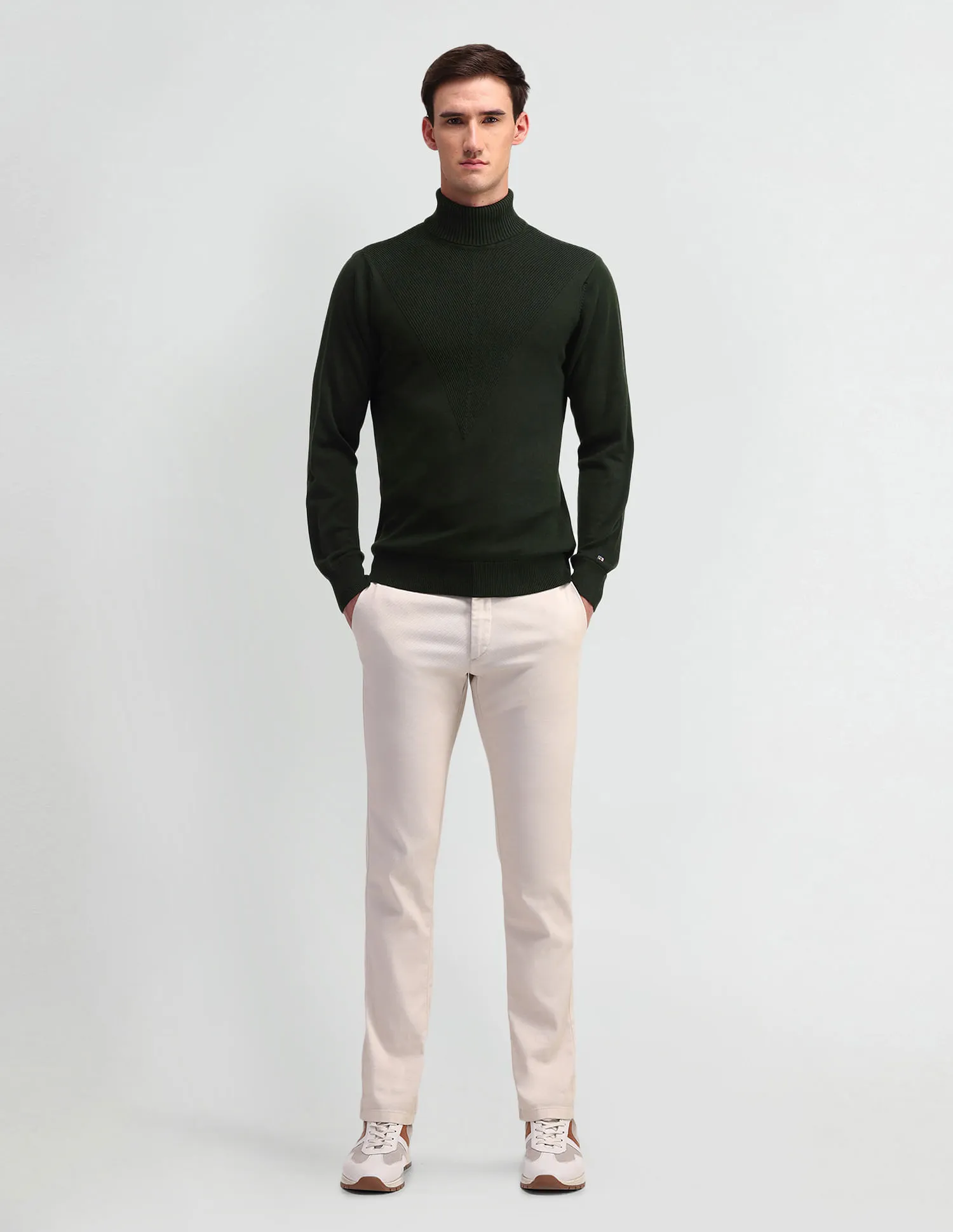 Arrow Sport Turtleneck Textured Sweater