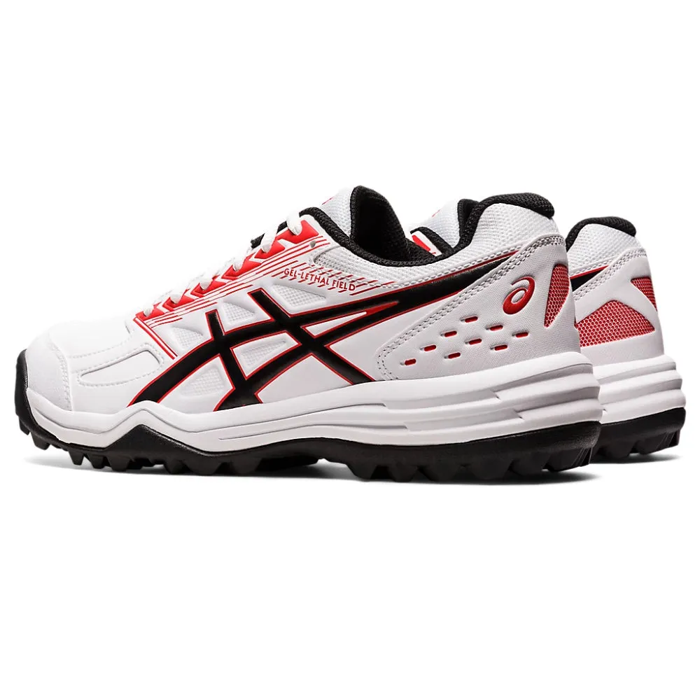 ASICS Men's Gel-Lethal Field Cricket Shoe (White/Classic Red)