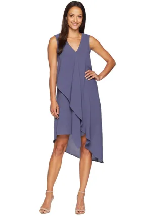 Asymmetrical Front Drape Dress