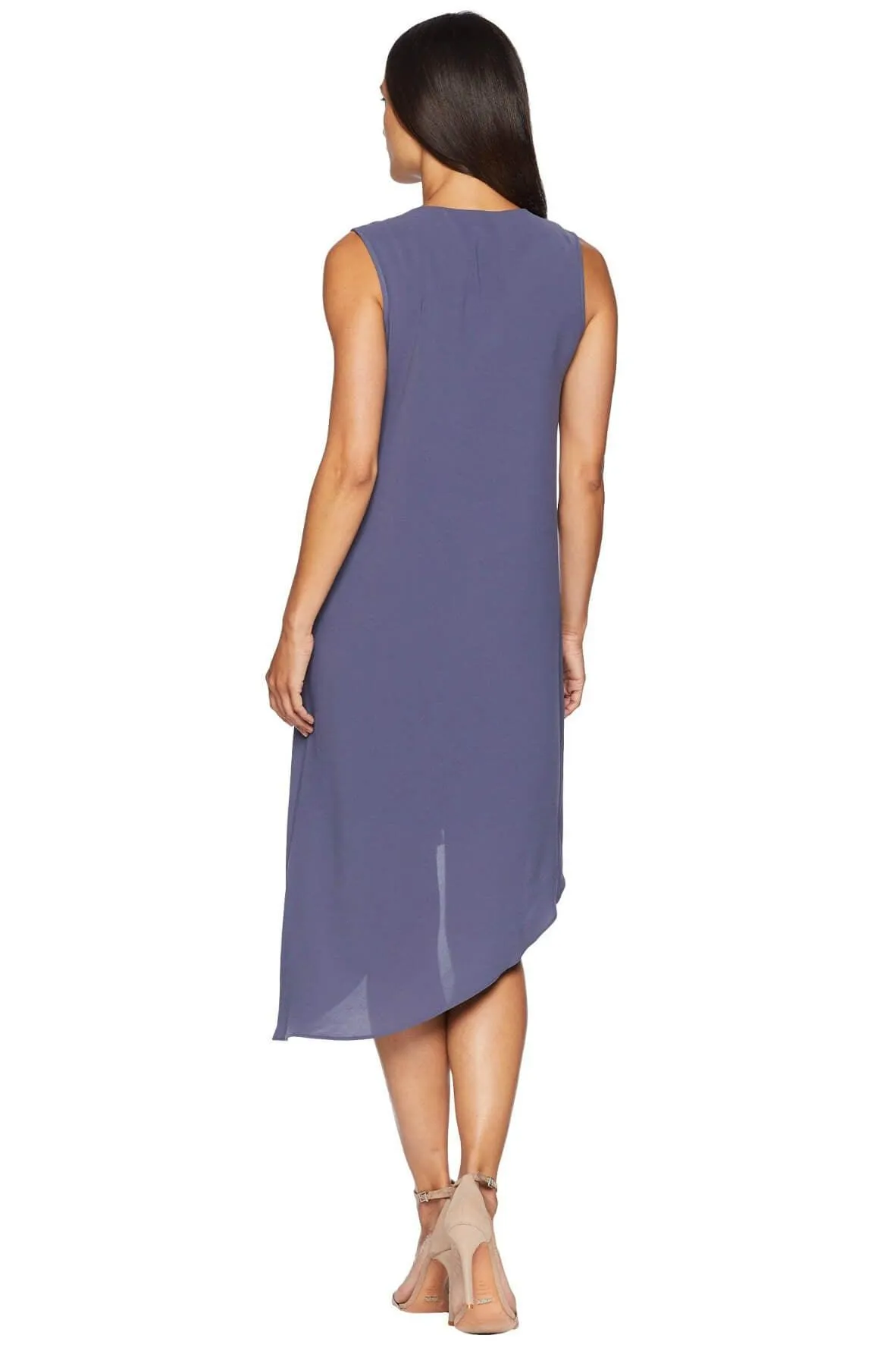 Asymmetrical Front Drape Dress