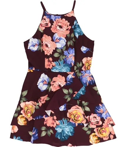 Bcx Womens Floral Fit & Flare Dress