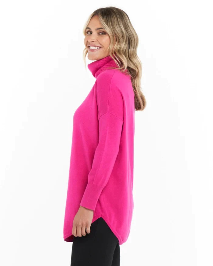 Betty Roll Neck Knit Berry