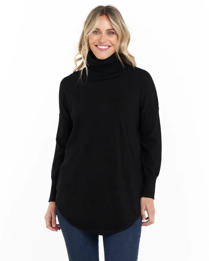 Betty Roll Neck Knit Black