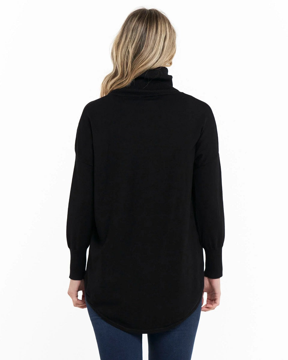 Betty Roll Neck Knit Black