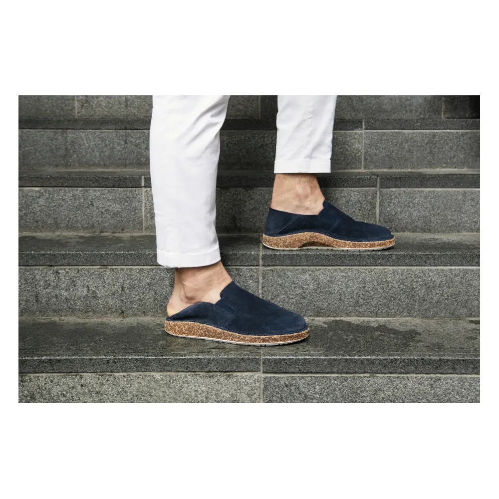 Birkenstock Callan Navy Suede Shoes (Regular)