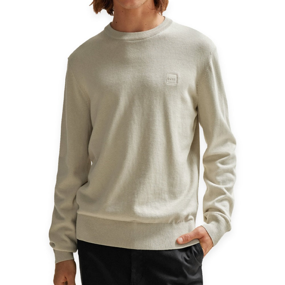 Boss Kanovano Crew Neck Knit - Beige