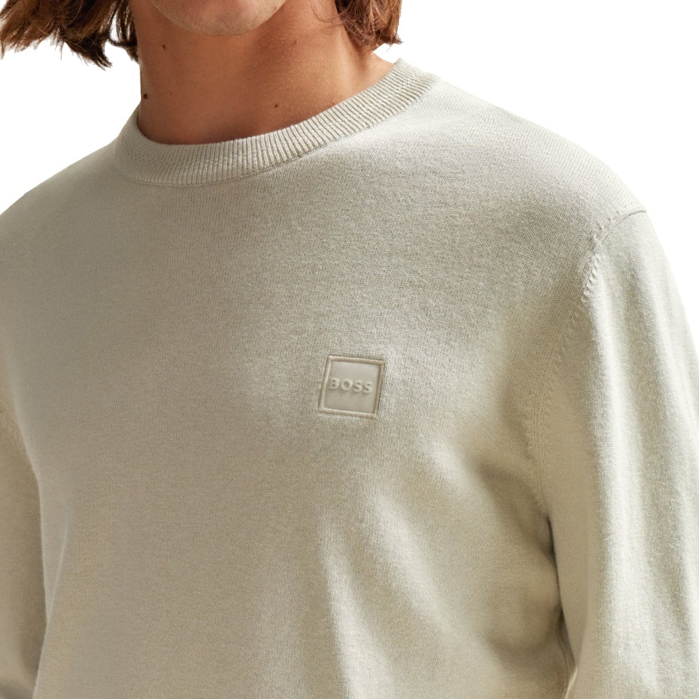 Boss Kanovano Crew Neck Knit - Beige