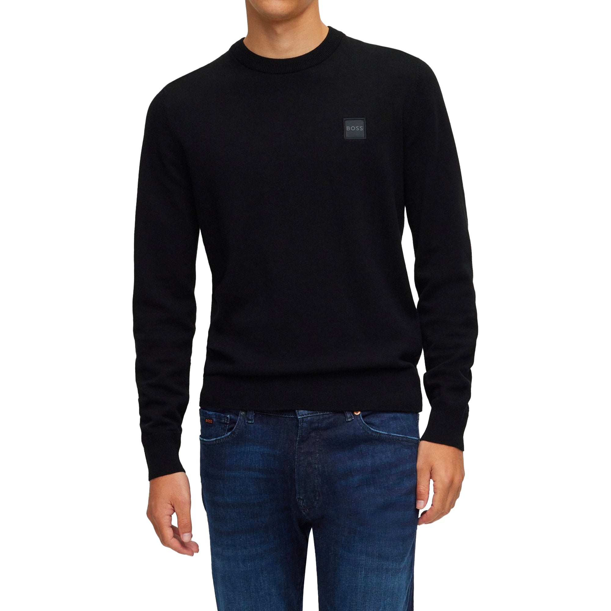 Boss Kanovano Crew Neck Knit - Black