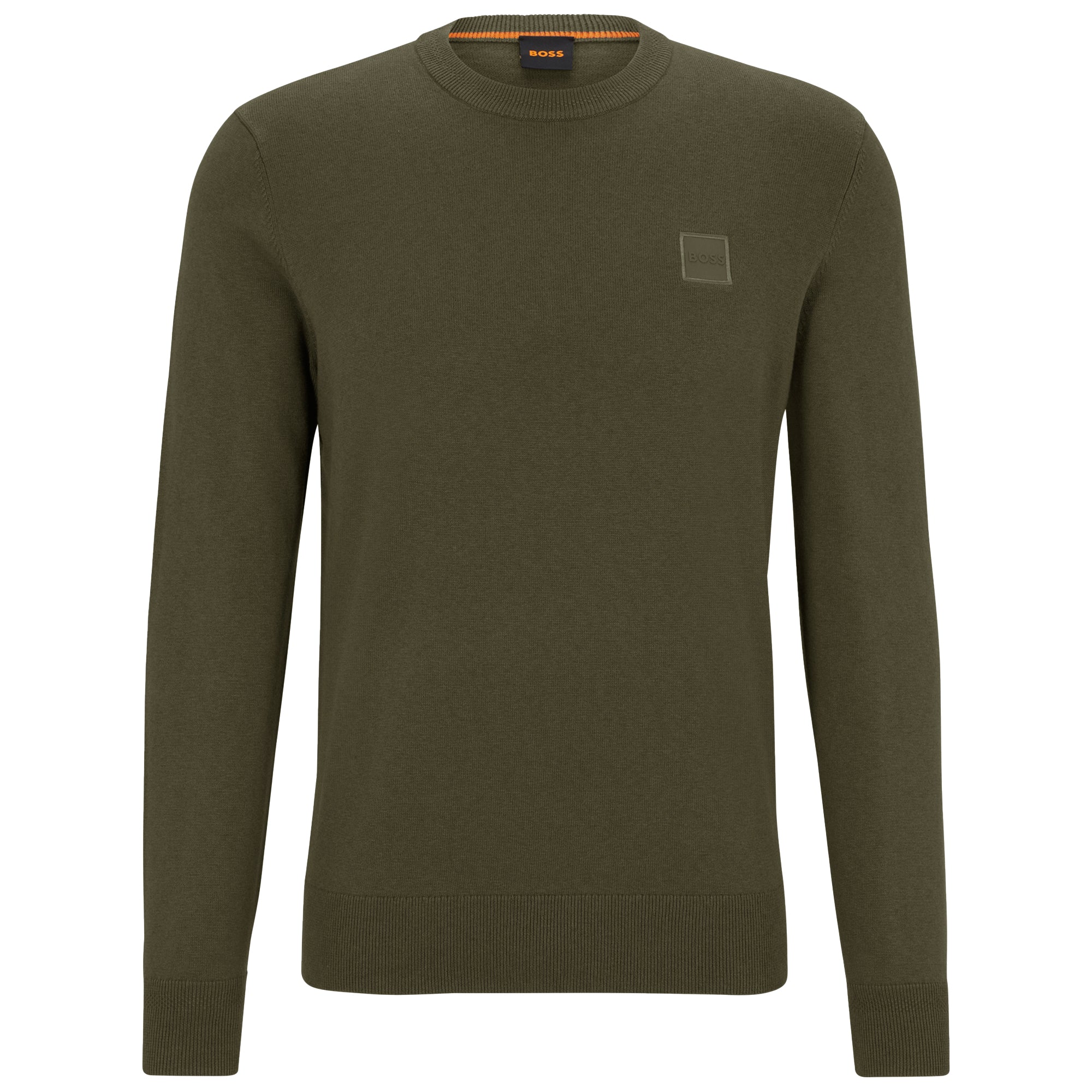 Boss Kanovano Crew Neck Knit - Khaki Green