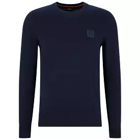 Boss Kanovano Crew Neck Knit - Navy