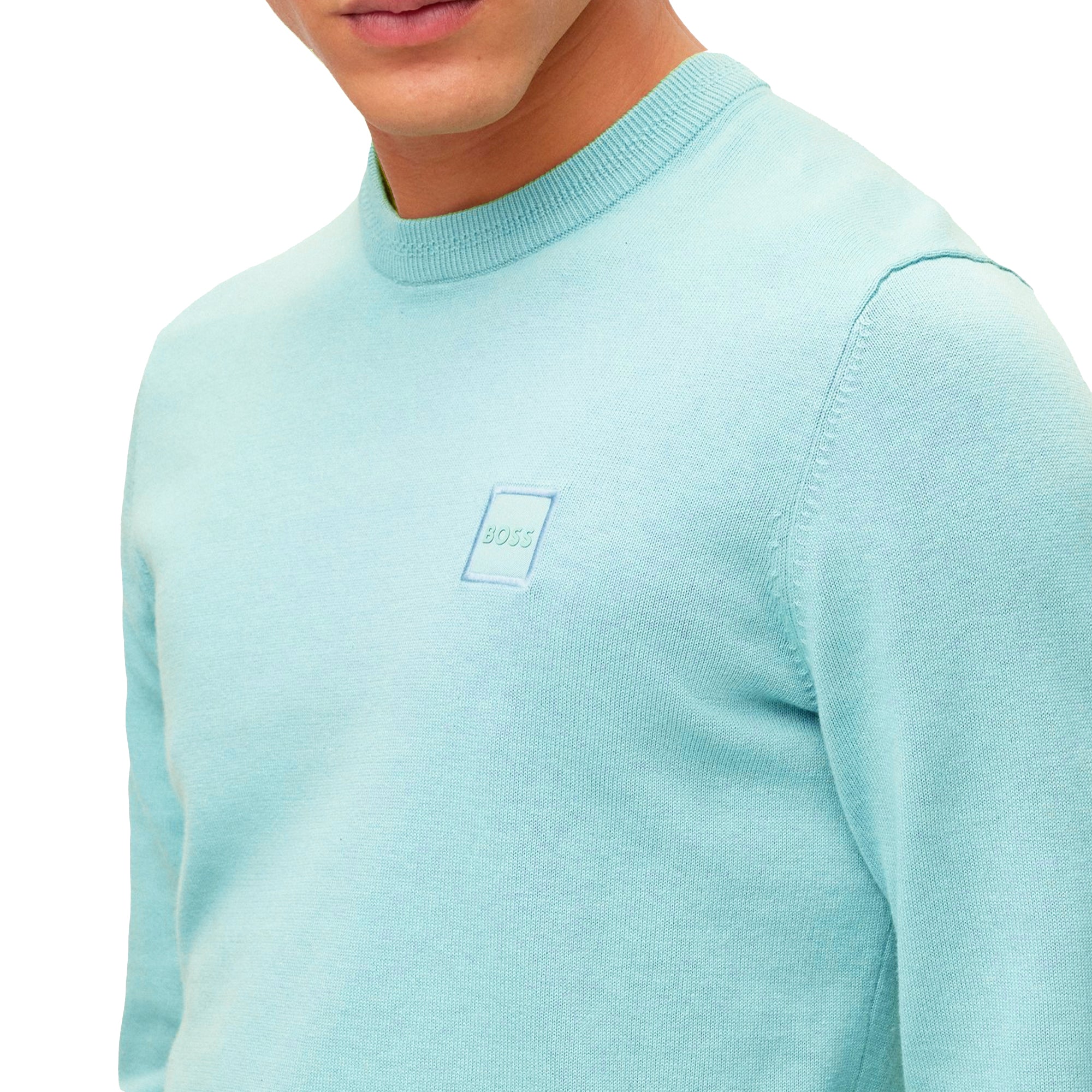 Boss Kanovano Crew Neck Knit - Prismarine