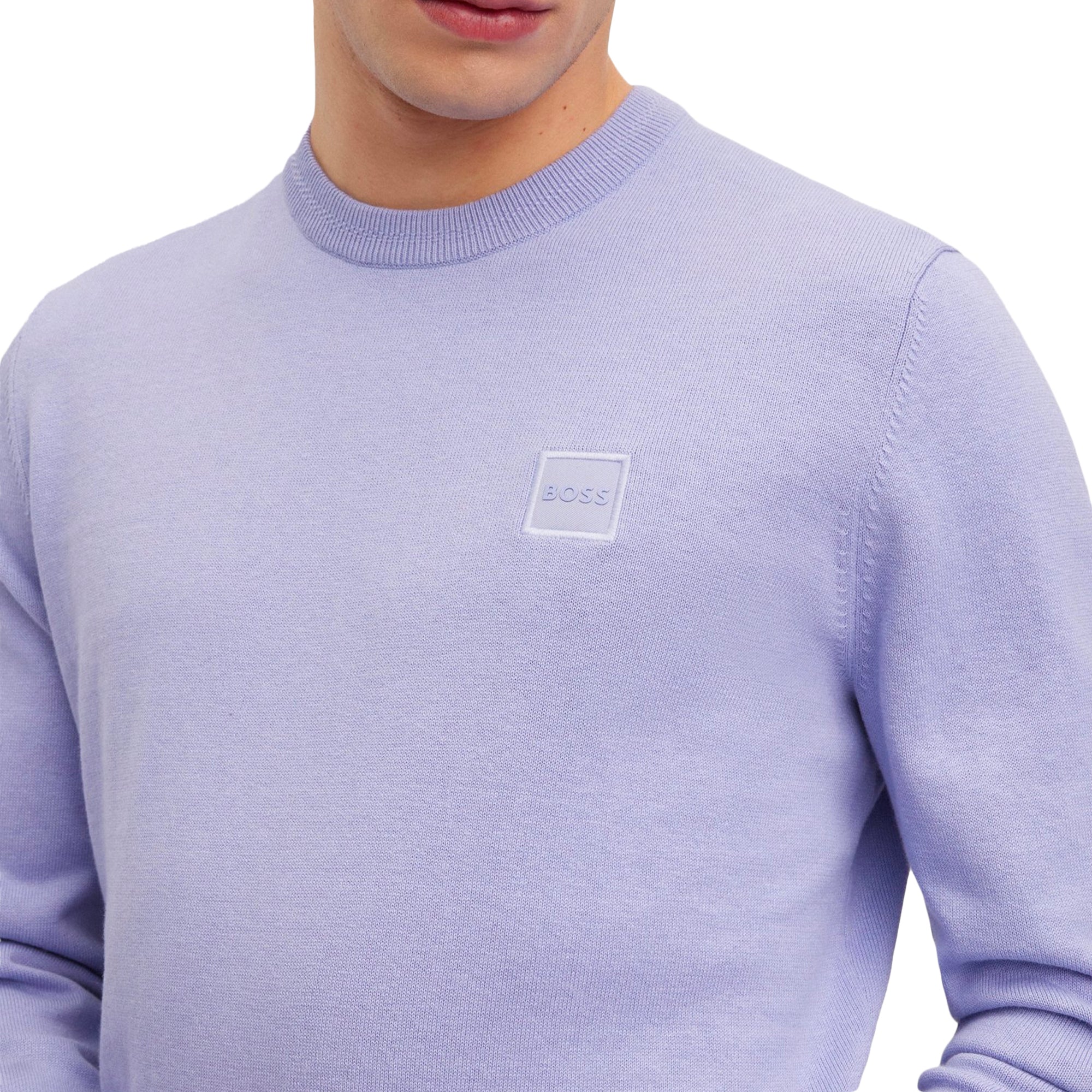 Boss Kanovano Crew Neck Knit - Purpur