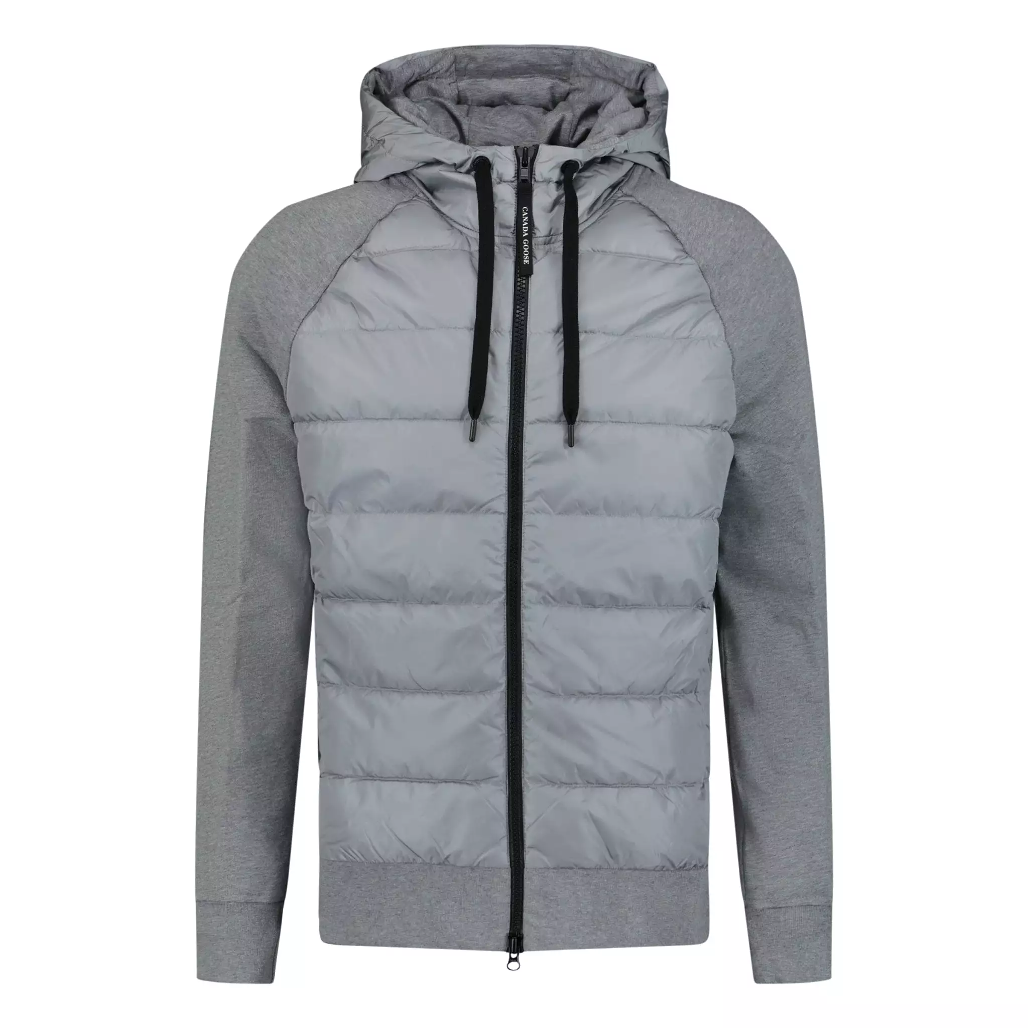 CANADA GOOSE HYBRIDGE HURON HOODED DOWN JACKET GREY