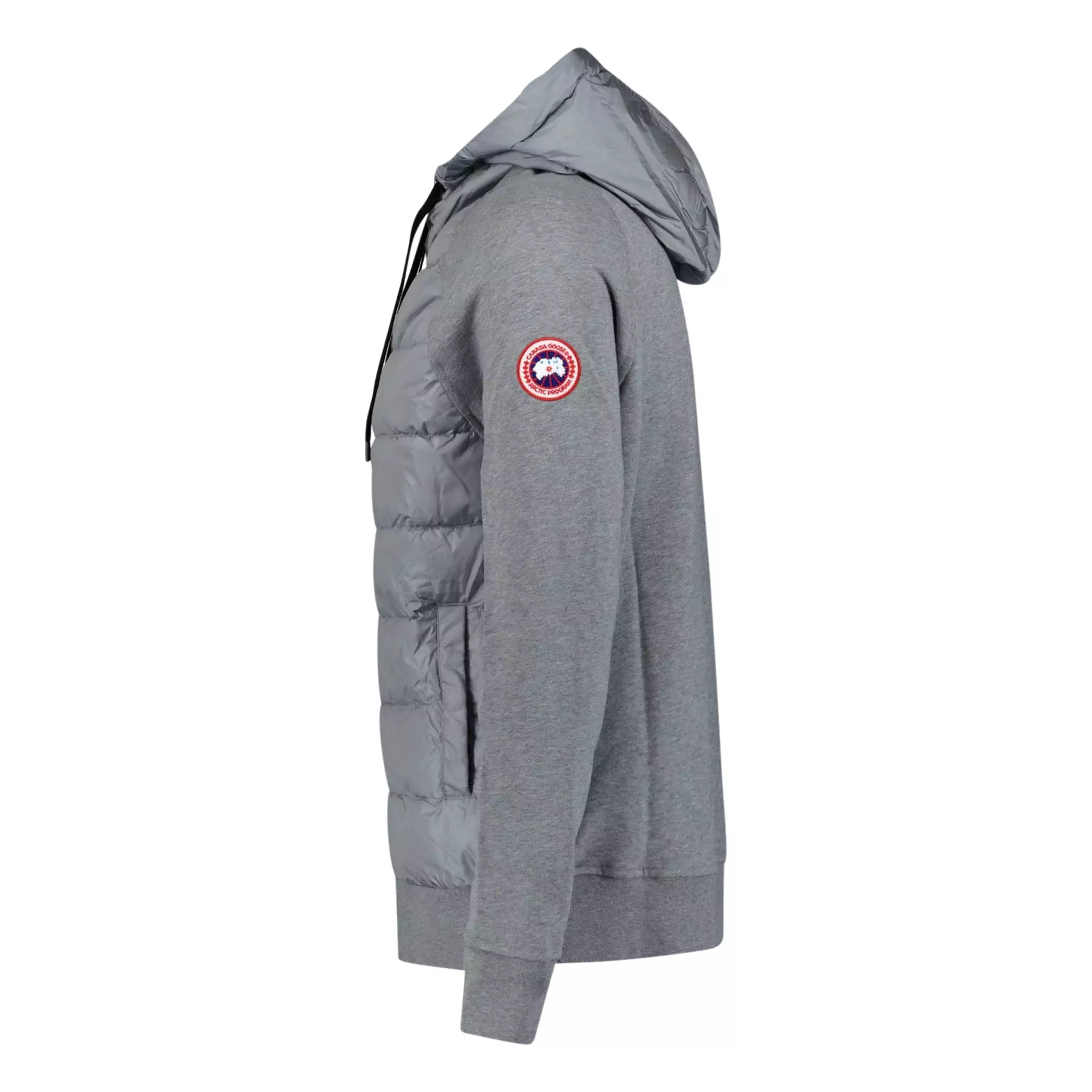 CANADA GOOSE HYBRIDGE HURON HOODED DOWN JACKET GREY