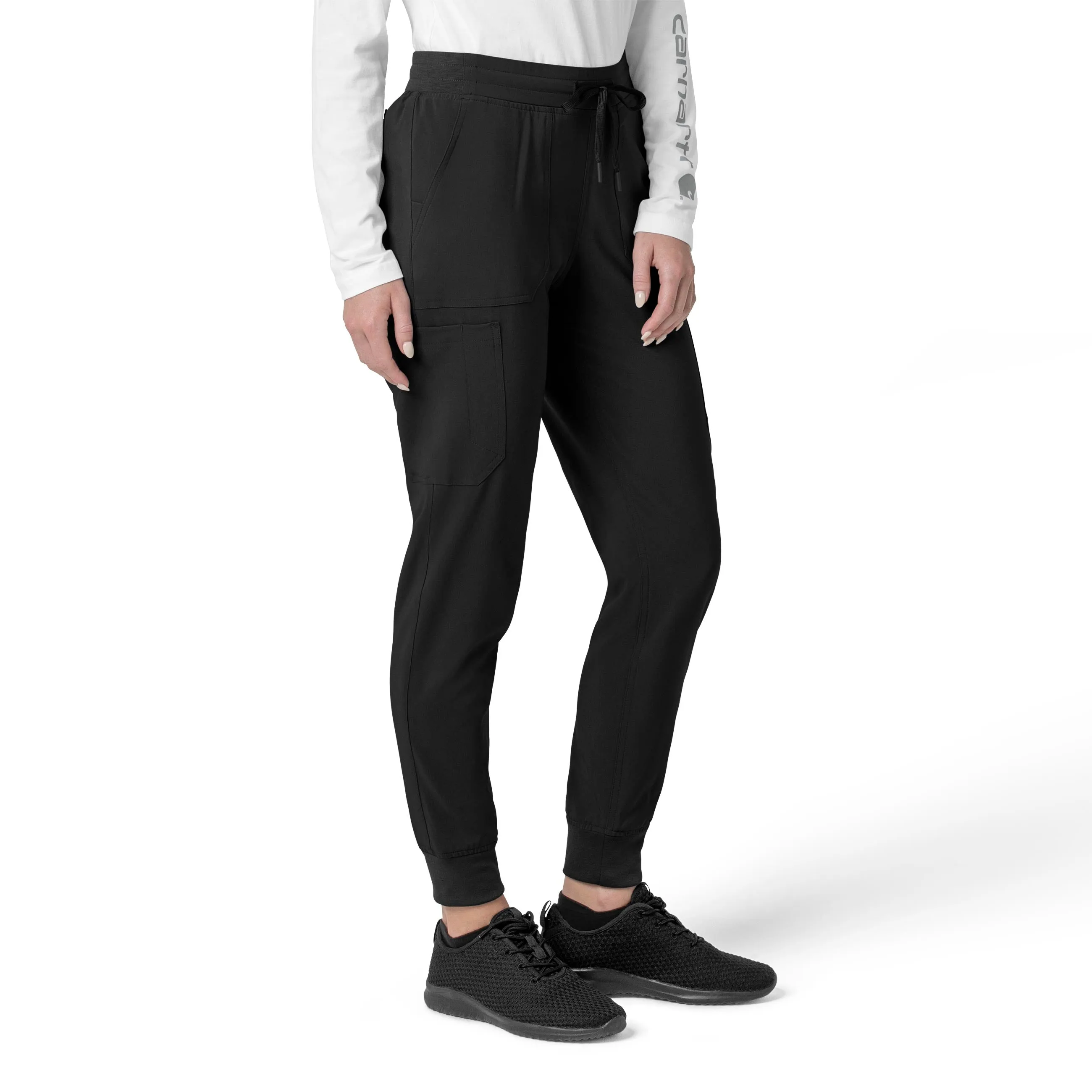 Carhartt Force Cross-Flex Women's Cargo Jogger Scrub Pant - Black