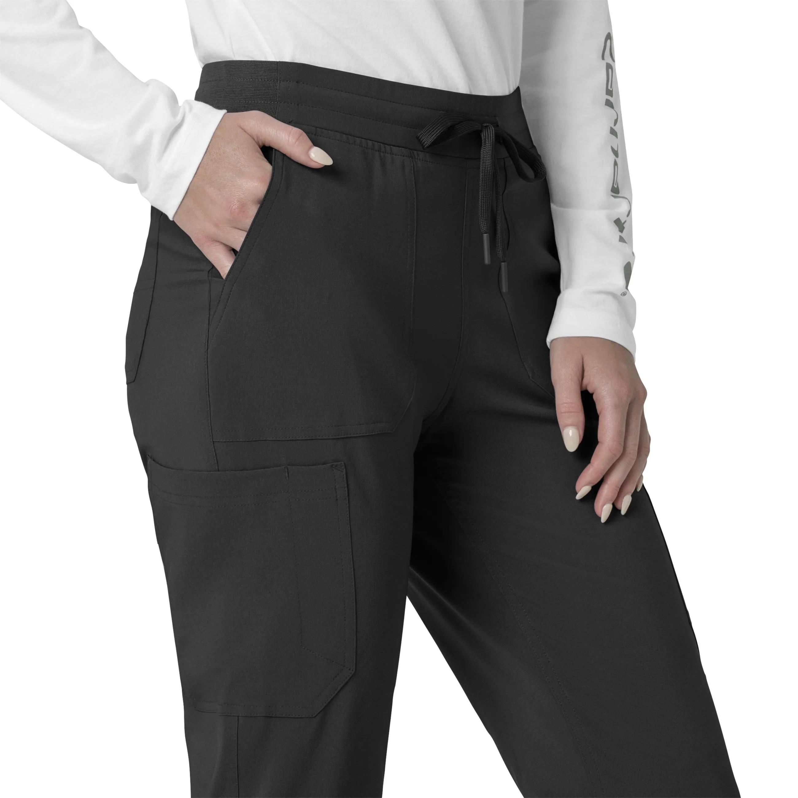 Carhartt Force Cross-Flex Women's Cargo Jogger Scrub Pant - Black