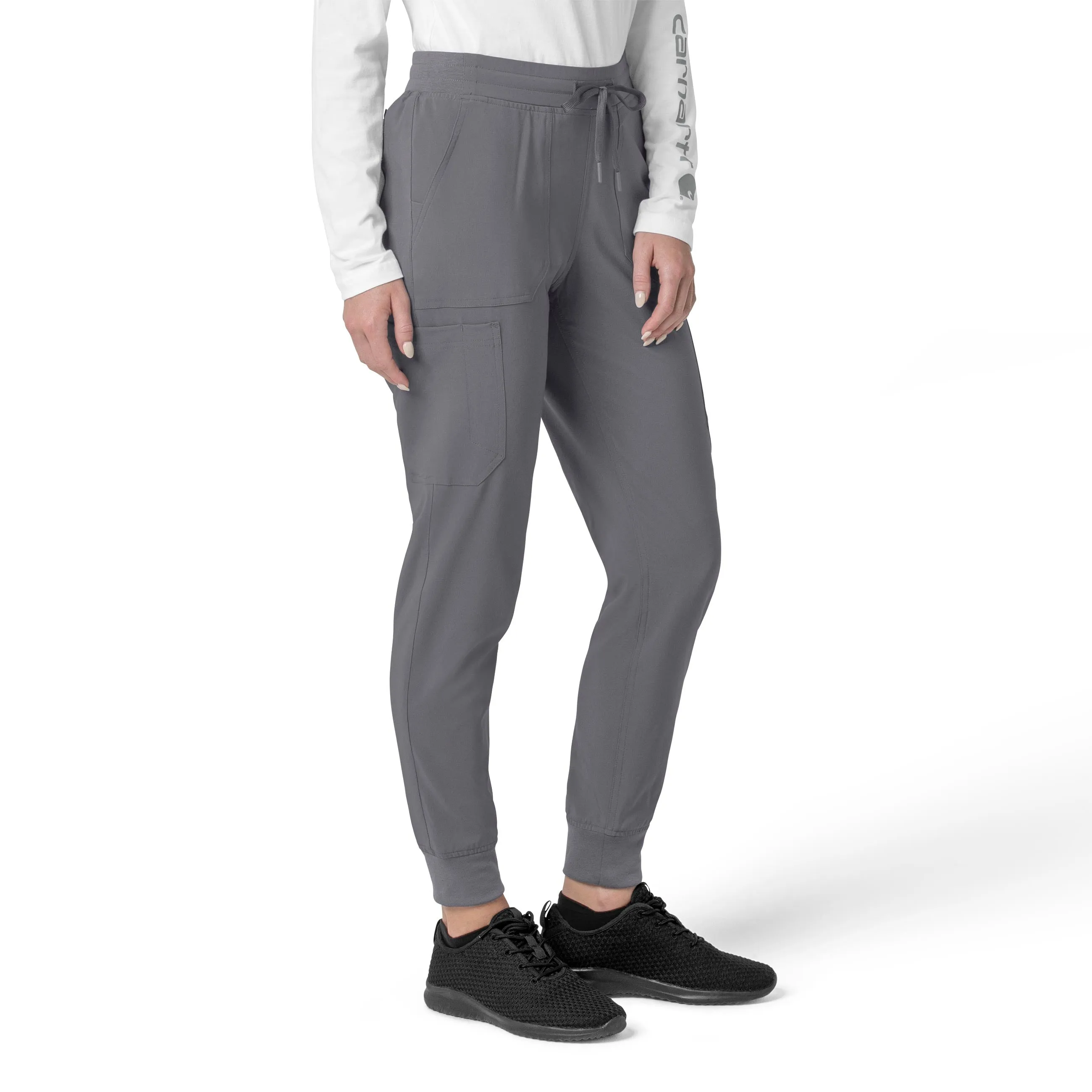 Carhartt Force Cross-Flex Women's Cargo Jogger Scrub Pant - Pewter