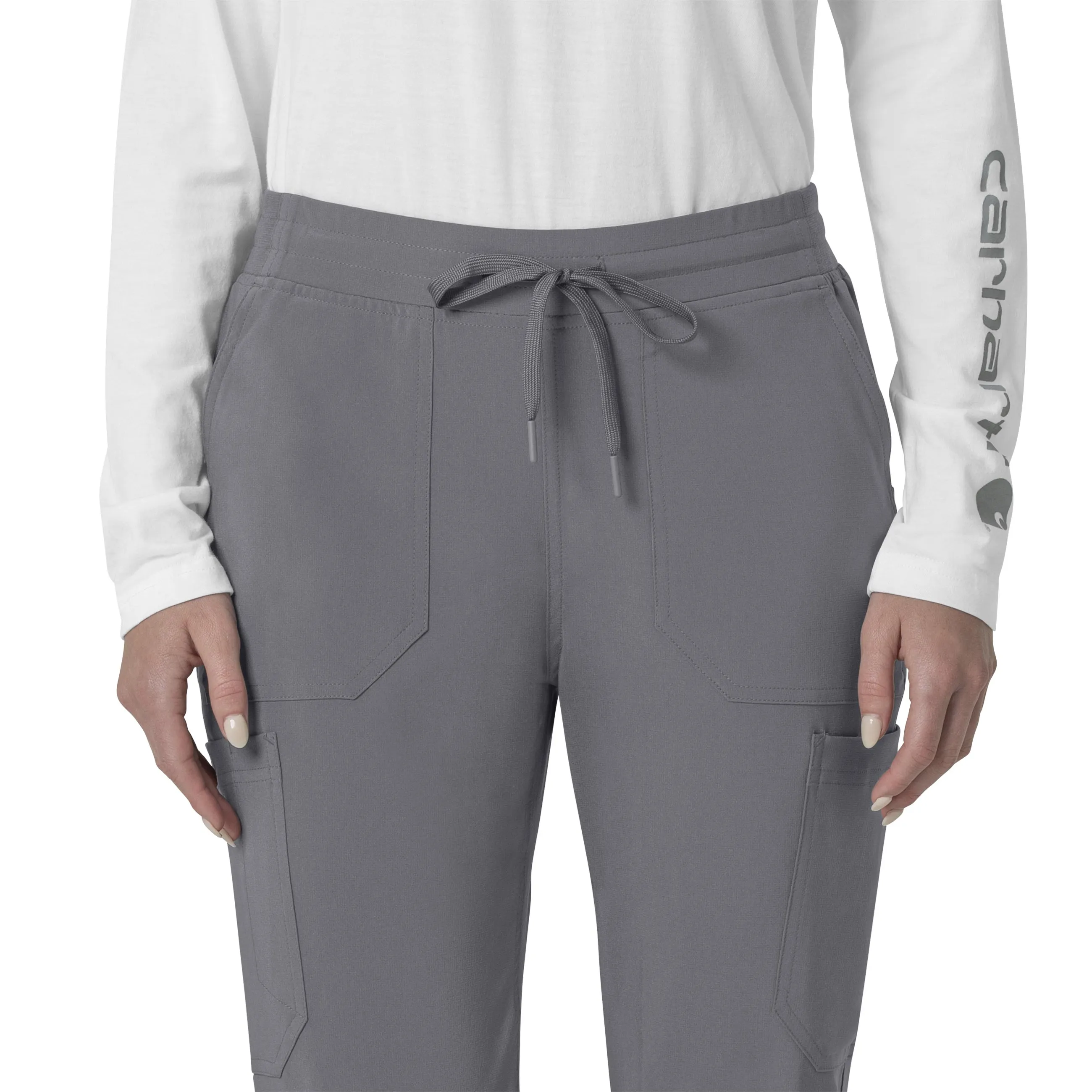 Carhartt Force Cross-Flex Women's Cargo Jogger Scrub Pant - Pewter