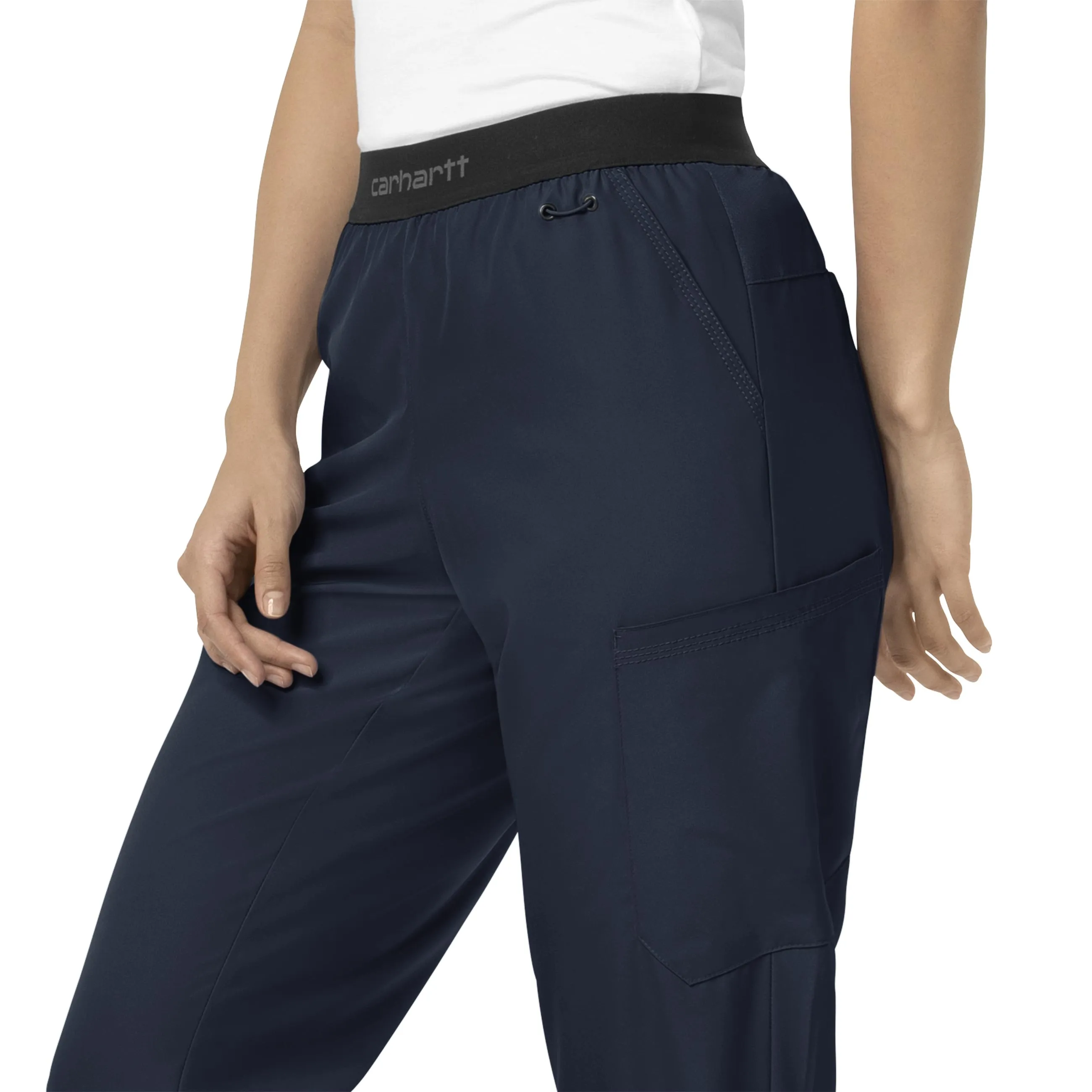 Carhartt Force Liberty Women's Comfort Cargo Jogger Scrub Pant - Navy