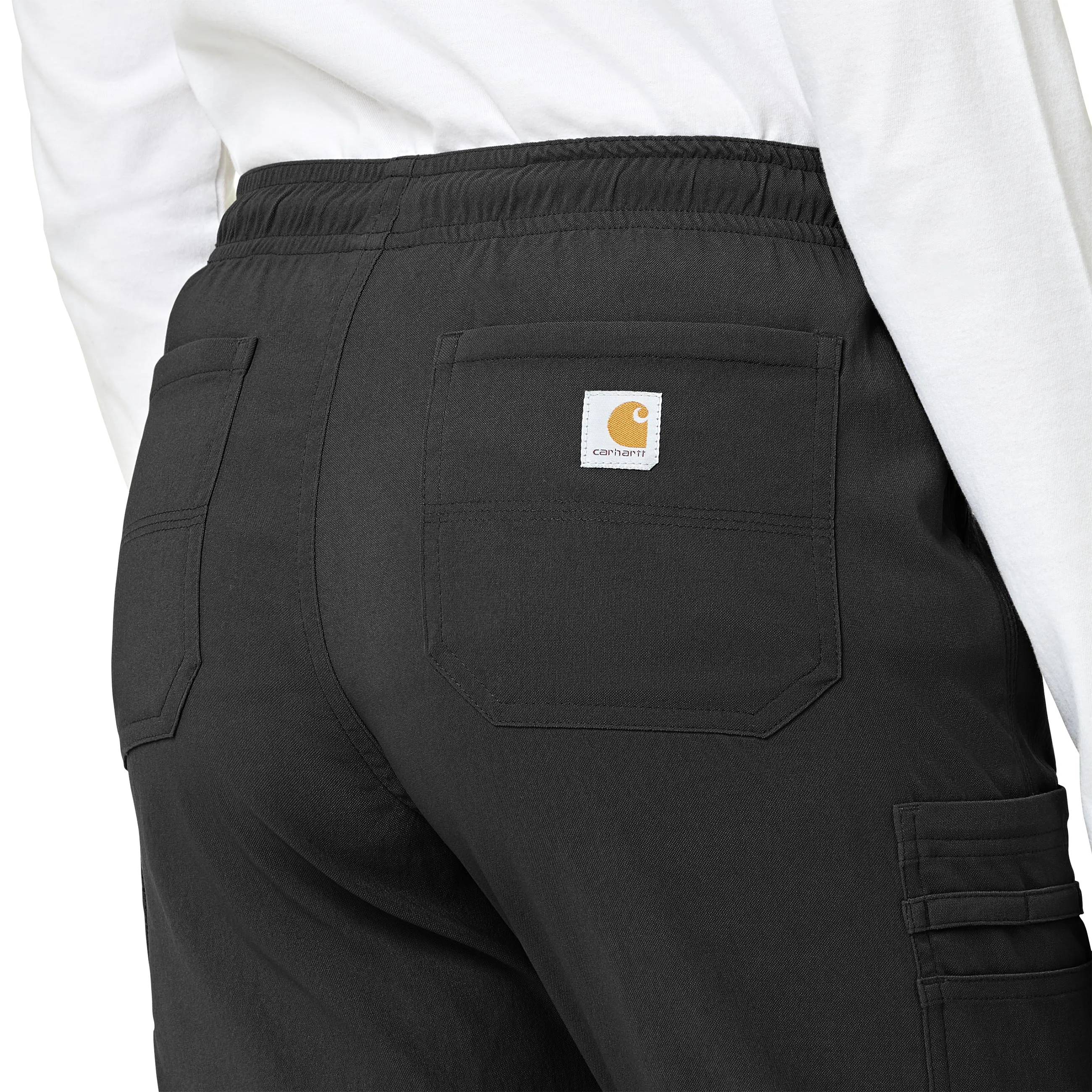 Carhartt Rugged Flex Peak Women's Cargo Jogger Scrub Pant - Black