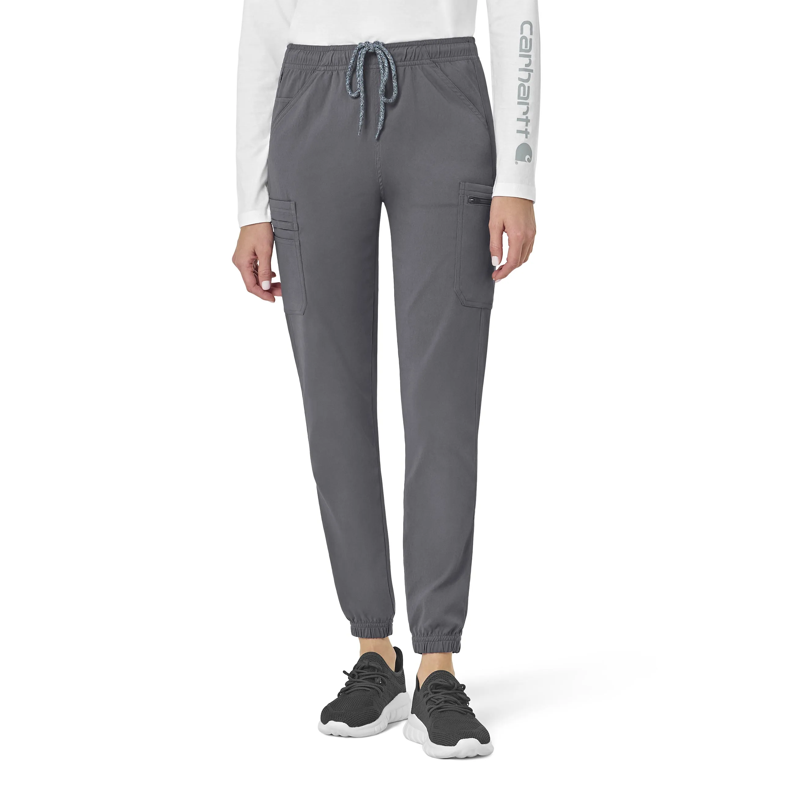 Carhartt Rugged Flex Peak Women's Cargo Jogger Scrub Pant - Pewter