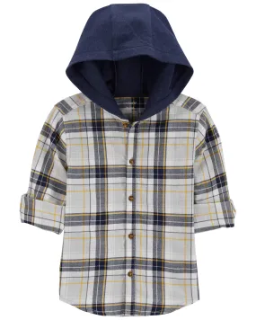 Carter's / OshKosh Baby Plaid Hooded Button-Down Shirt